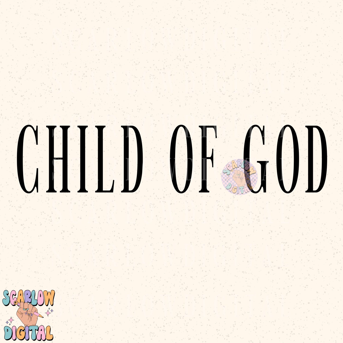 Child of God PNG Digital Design