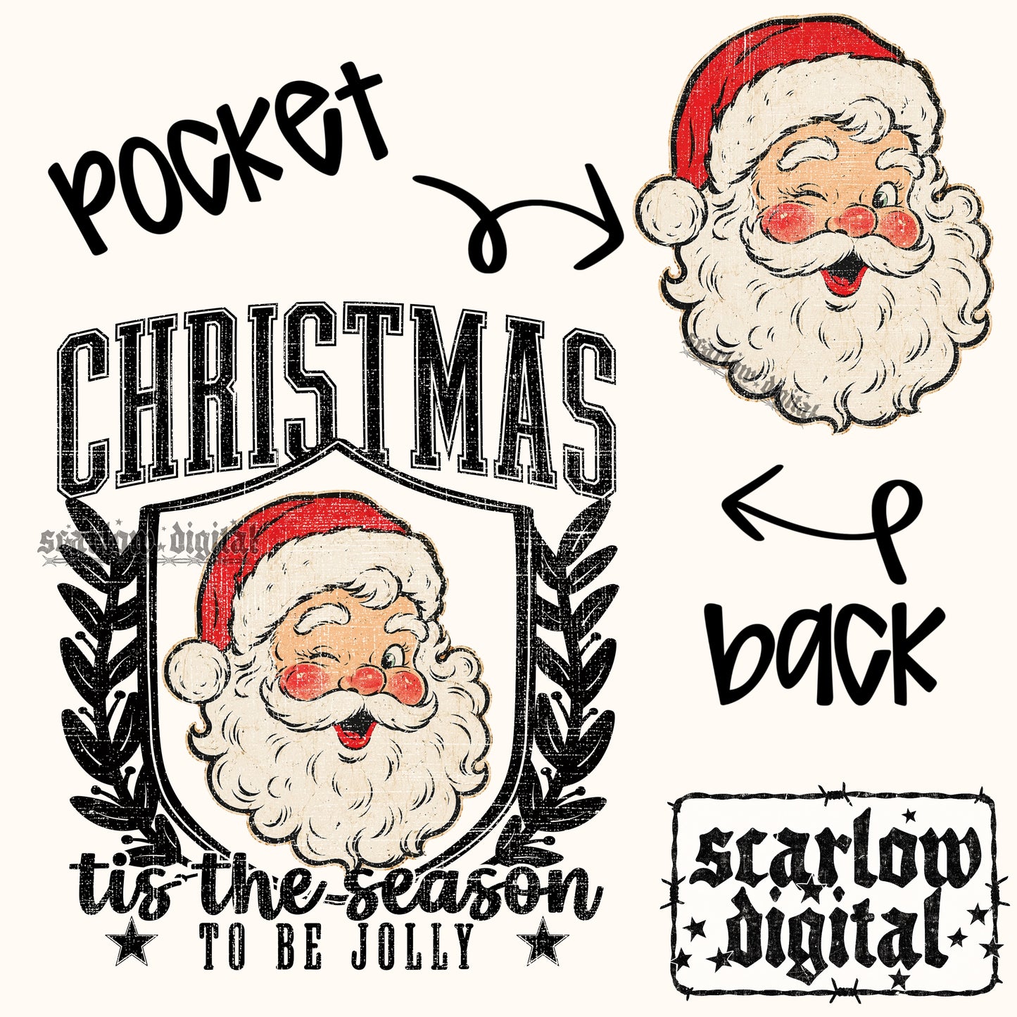 Christmas Tis the Season to Be Jolly PNG Digital Design