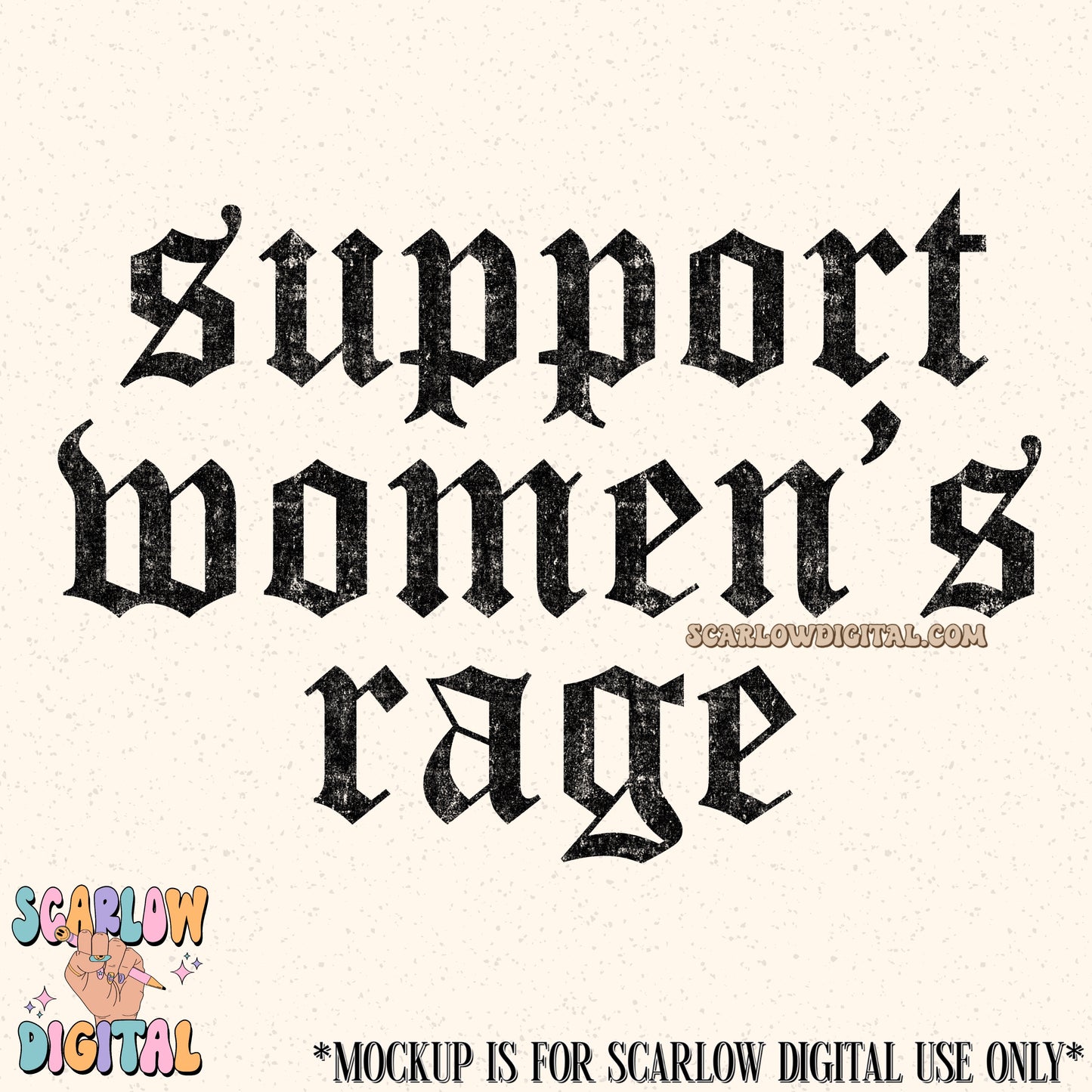 Support Women's Rage PNG Digital Design