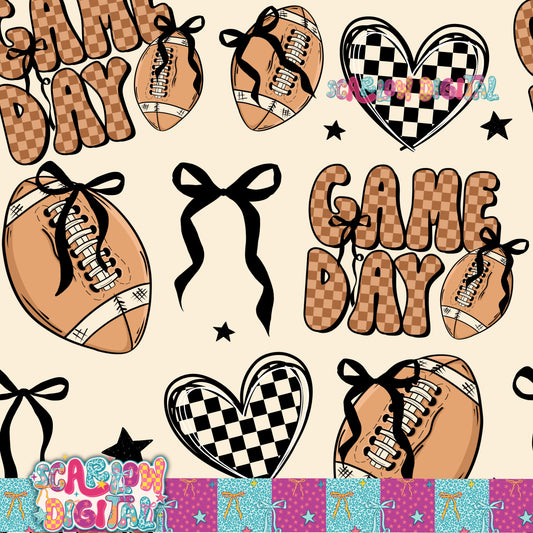 Football Game Seamless Pattern Digital Design
