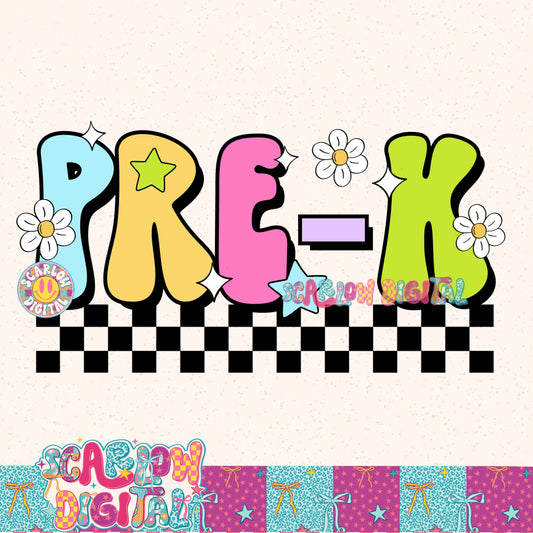 Pre-K Back to School PNG Digital Design