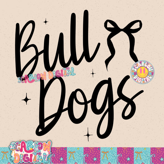 Bulldogs Bow PNG Digital Design