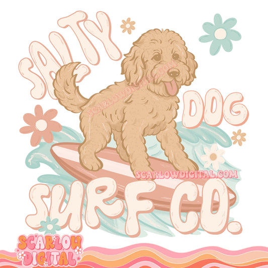 Salty Dog Surf Co PNG Digital Design