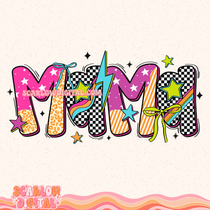 Retro Mama PNG Digital Design