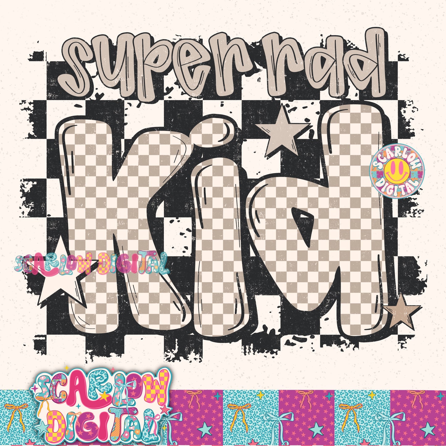 Super Rad Kid PNG Digital Design
