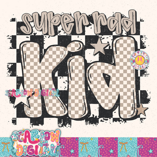 Super Rad Kid PNG Digital Design
