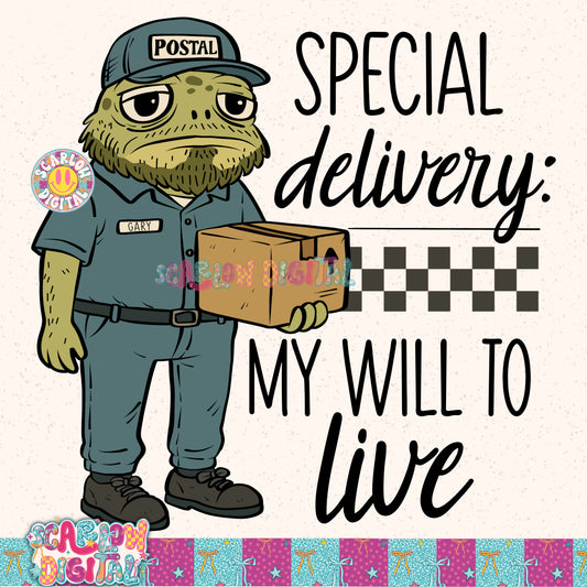 Special Delivery: My Will to Live PNG Digital Design