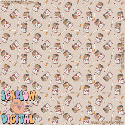 Cigarettes Seamless Pattern Digital Design