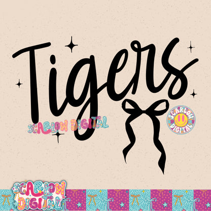 Tigers Bow PNG Digital Design