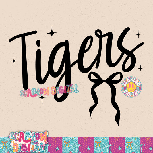 Tigers Bow PNG Digital Design