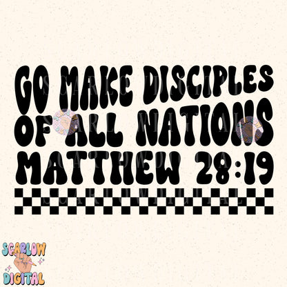 Go Make Disciples Of All Nations PNG Digital Design