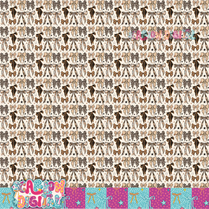 Leopard Bows Seamless Pattern Digital Design