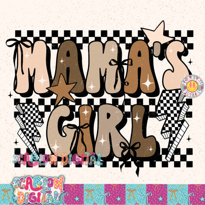 Brown Mama's Girl PNG Digital Design