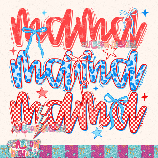 Patriotic Mama PNG Digital Design