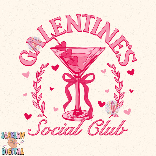 Galentine's Social Club PNG Digital Design