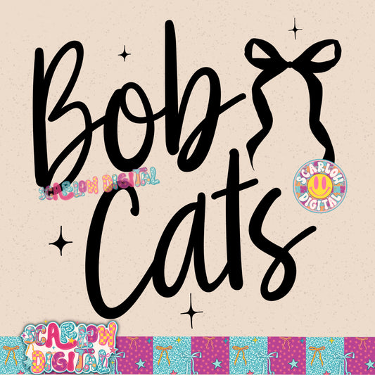 Bobcats Bow PNG Digital Design