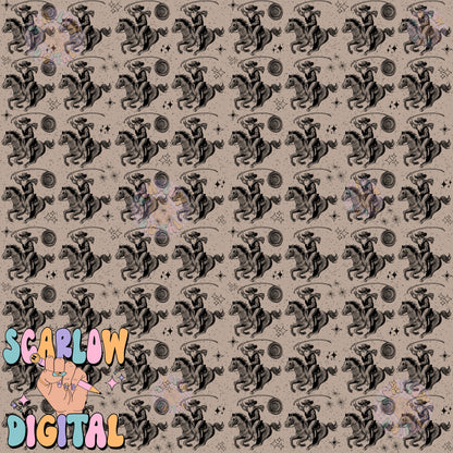 Cowboy Santa Claus Seamless Pattern Digital Design Download, howdy christmas seamless pattern, western santa claus digital seamless patterns