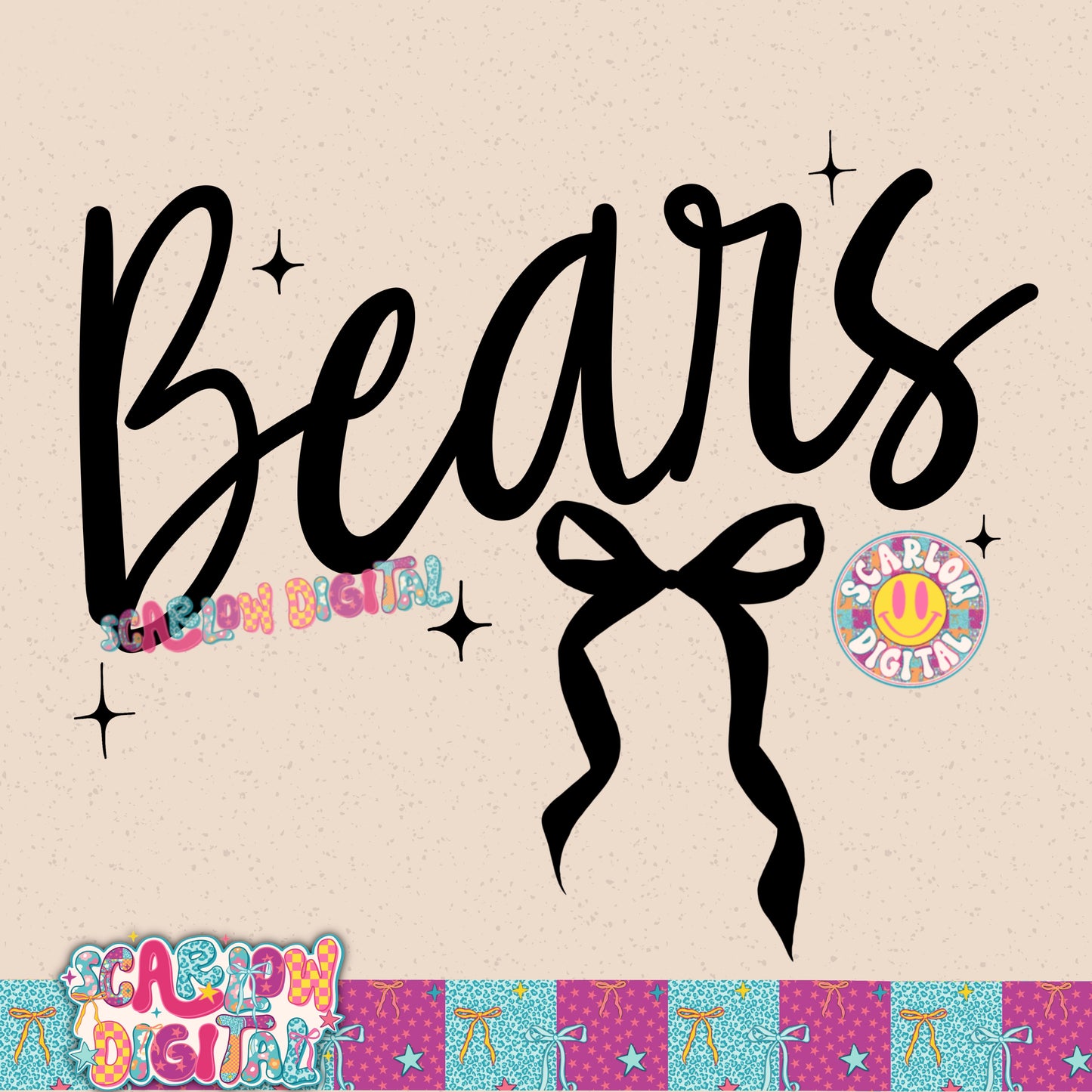 Bears Bow PNG Digital Design