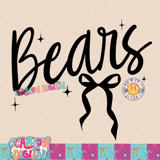 Bears Bow PNG Digital Design