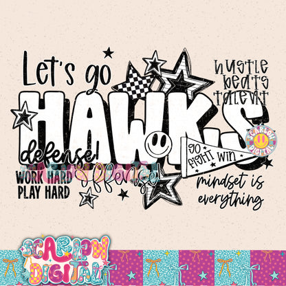 Hawks PNG Digital Design