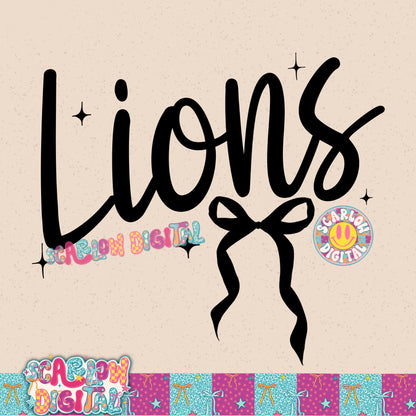 Lions Bow PNG Digital Design