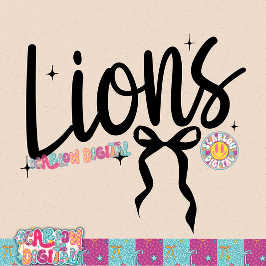 Lions Bow PNG Digital Design