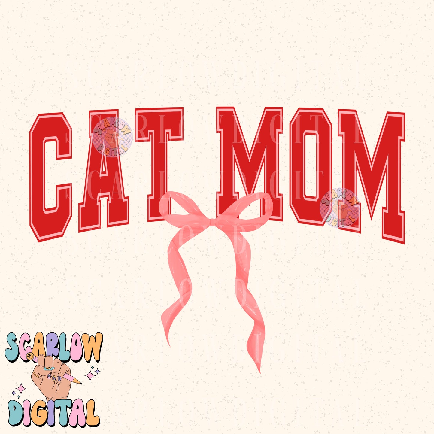 Cat Mom PNG Digital Design