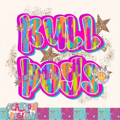 Bulldogs Rainbow PNG Digital Design