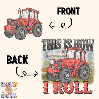 This is How I Roll Front and Back PNG Bundle Digital Design