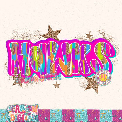 Hawks Rainbow PNG Digital Design