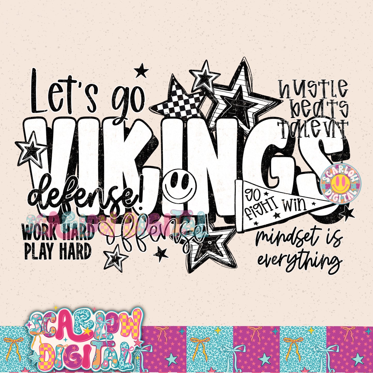 Vikings PNG Digital Design