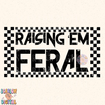 Raising 'Em Feral PNG Digital Design