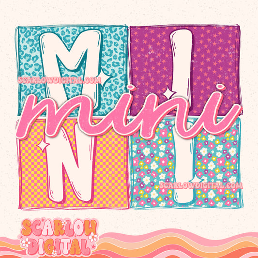 Retro Mini PNG Digital Design
