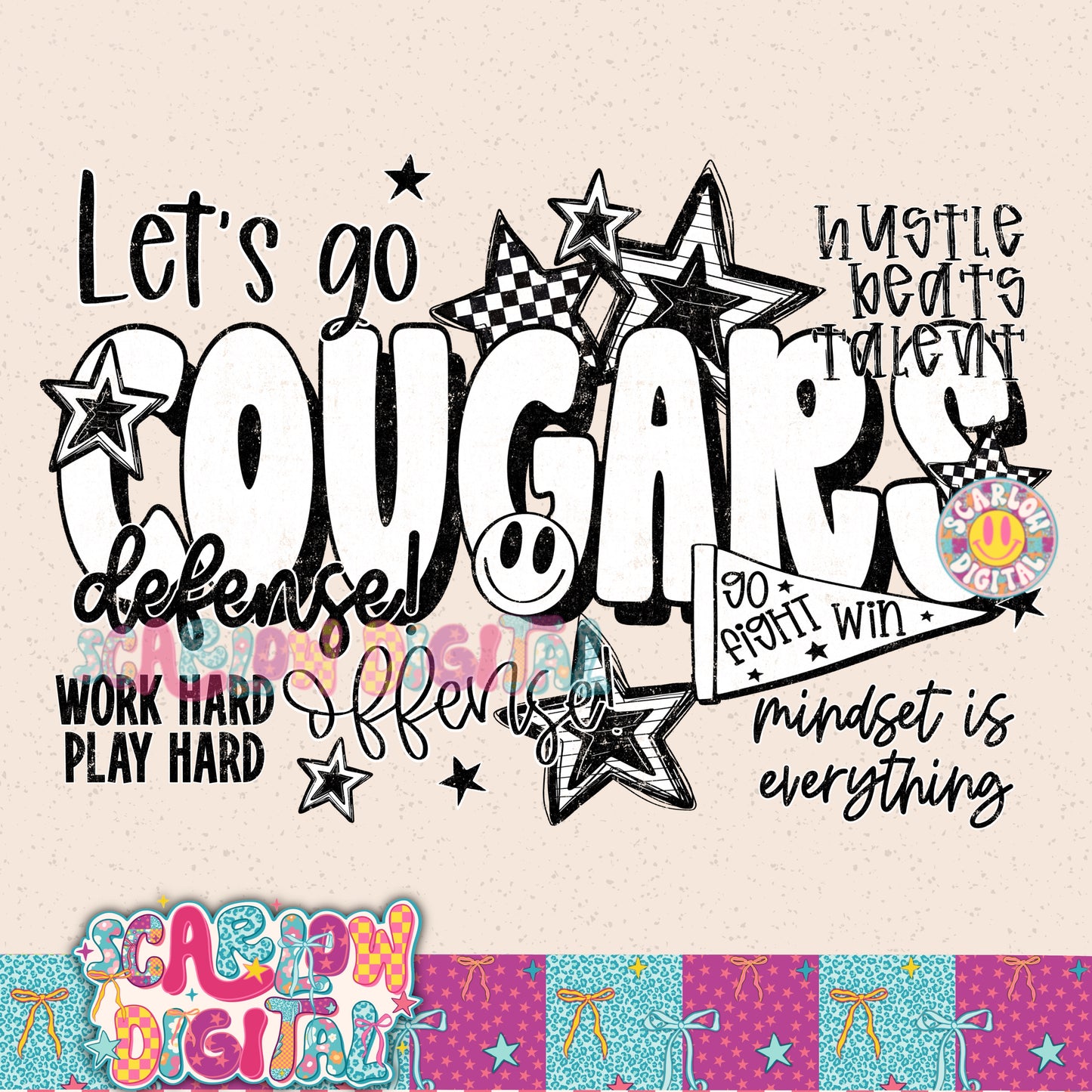 Cougars PNG Digital Design