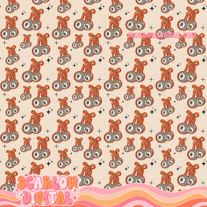 8 Balls Seamless Pattern Digital Design