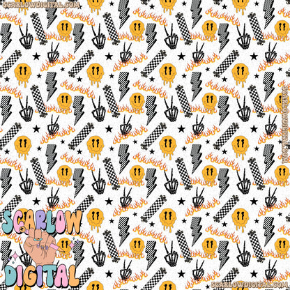 Rocker Seamless Pattern Digital Design