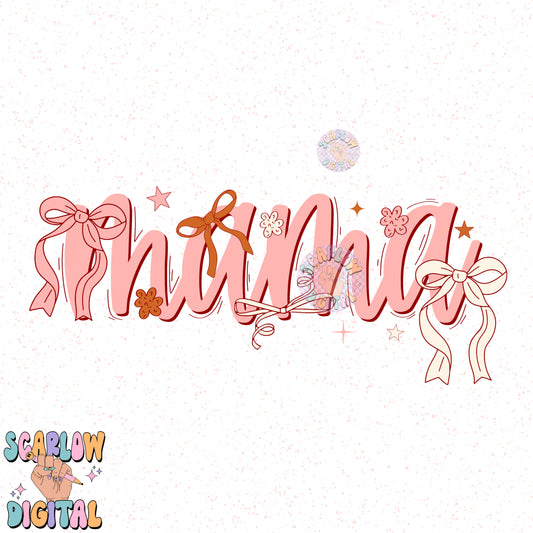 Mama PNG Digital Design Download, coquette mama png, mama bow designs, bow png, pretty designs, cute tshirt designs, tshirt png for moms