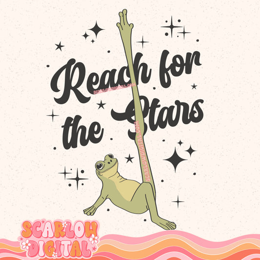 Reach For the Stars PNG Digital Design