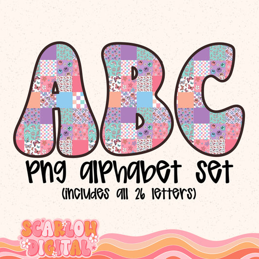 Patches Alphabet Set Digital Design