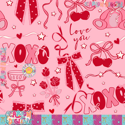 Valentine's Day Seamless Pattern Digital Design