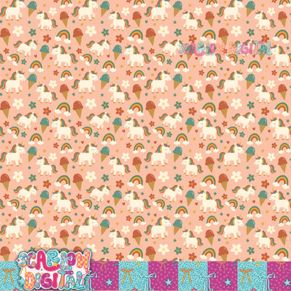 Unicorns Seamless Pattern Digital Design