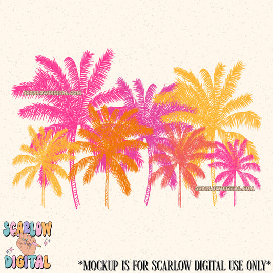 Palm Trees PNG Digital Design