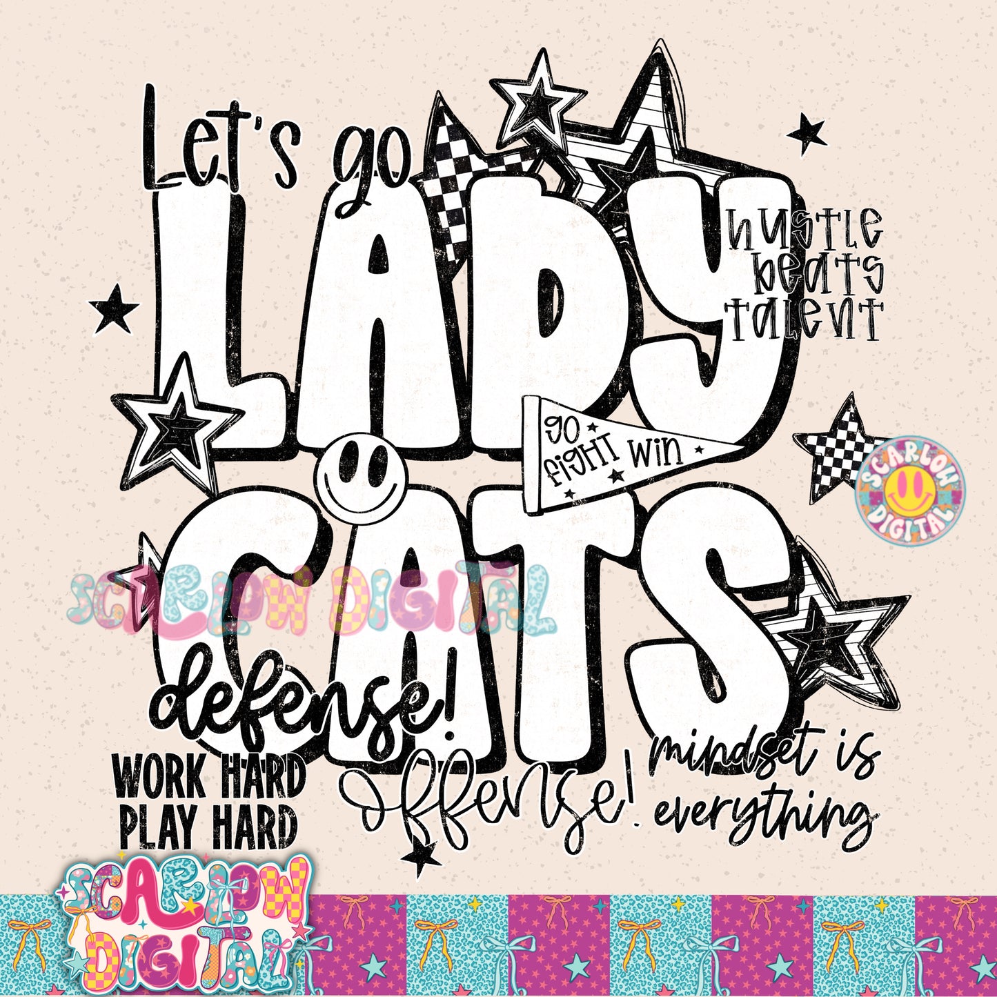 Ladycats PNG Digital Design