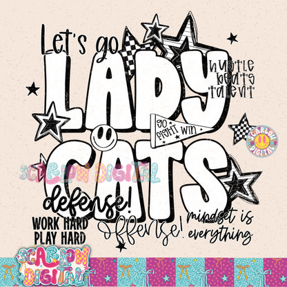 Ladycats PNG Digital Design