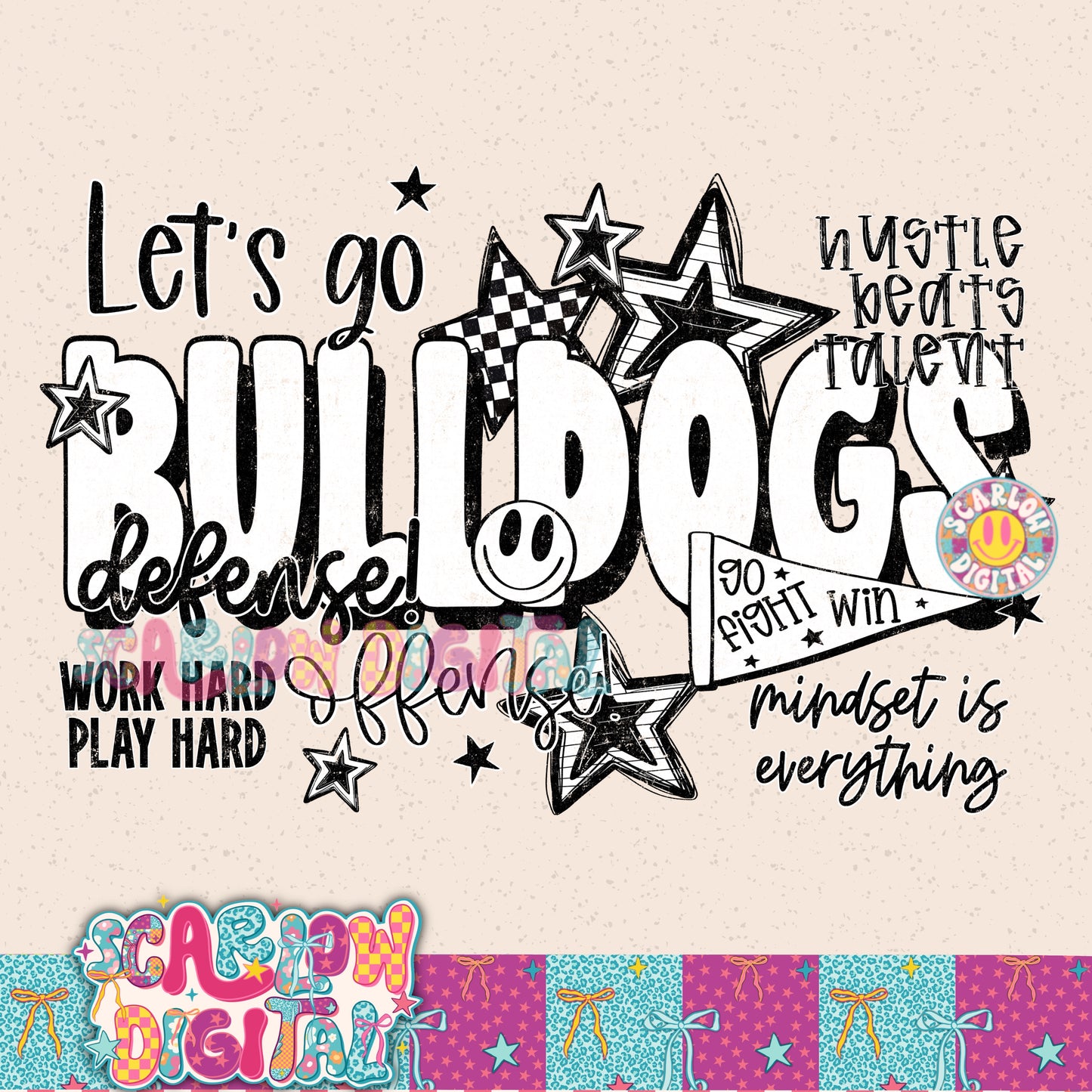 Bulldogs PNG Digital Design