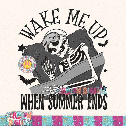 Wake Me Up When Summer Ends PNG Digital Design