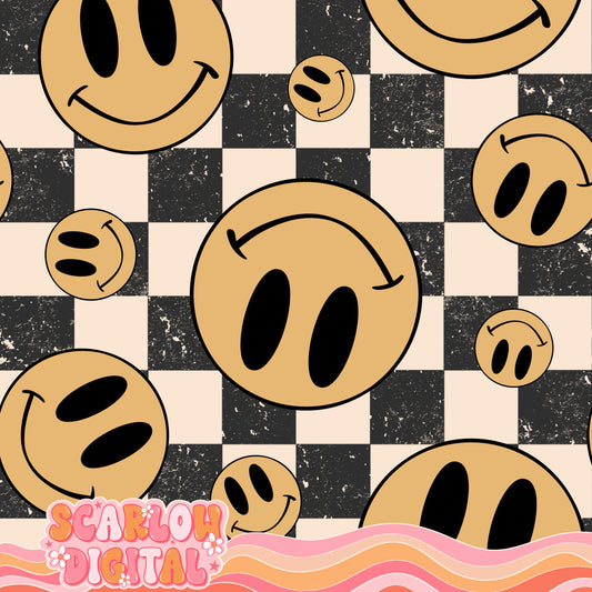 Happy Seamless Pattern Digital Design