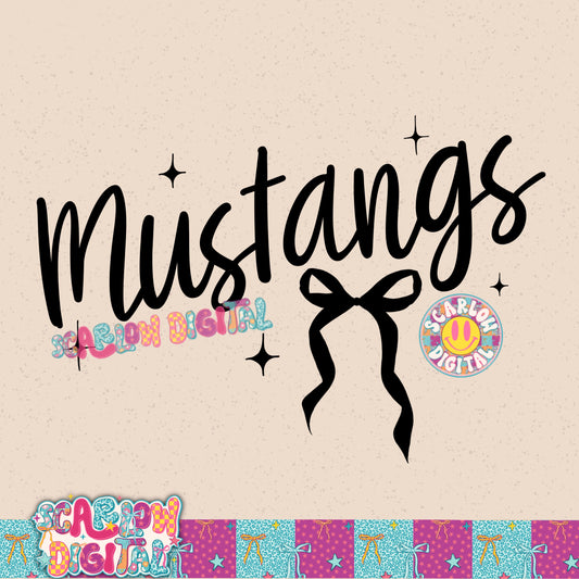 Mustangs Bow PNG Digital Design