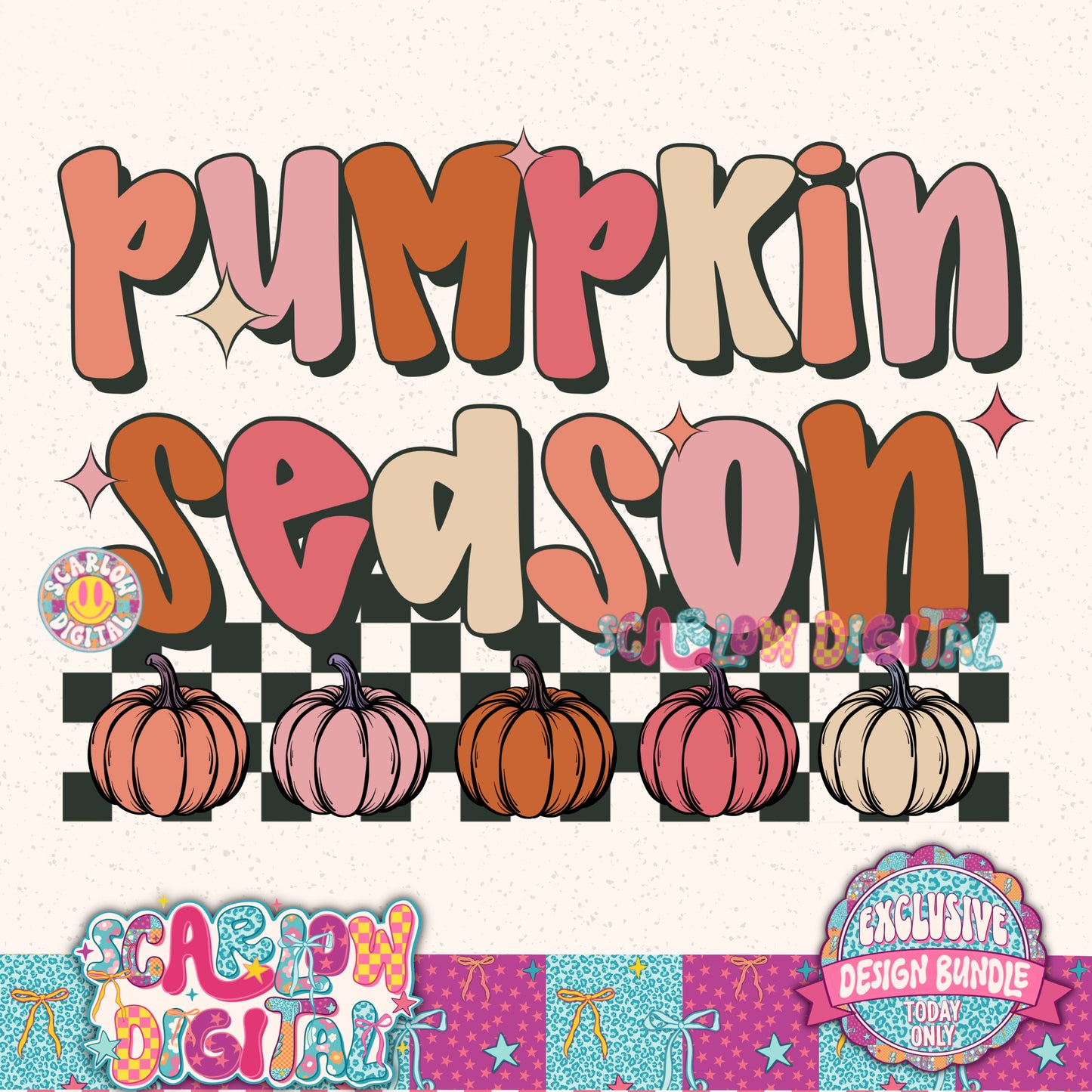 Exclusive Design Bundle - Includes 27 PNG Designs, 5 Alphas + Elements, and 9 Seamless Patterns