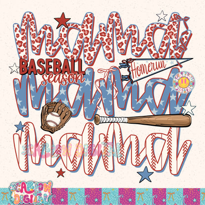 Baseball Mama PNG Digital Design